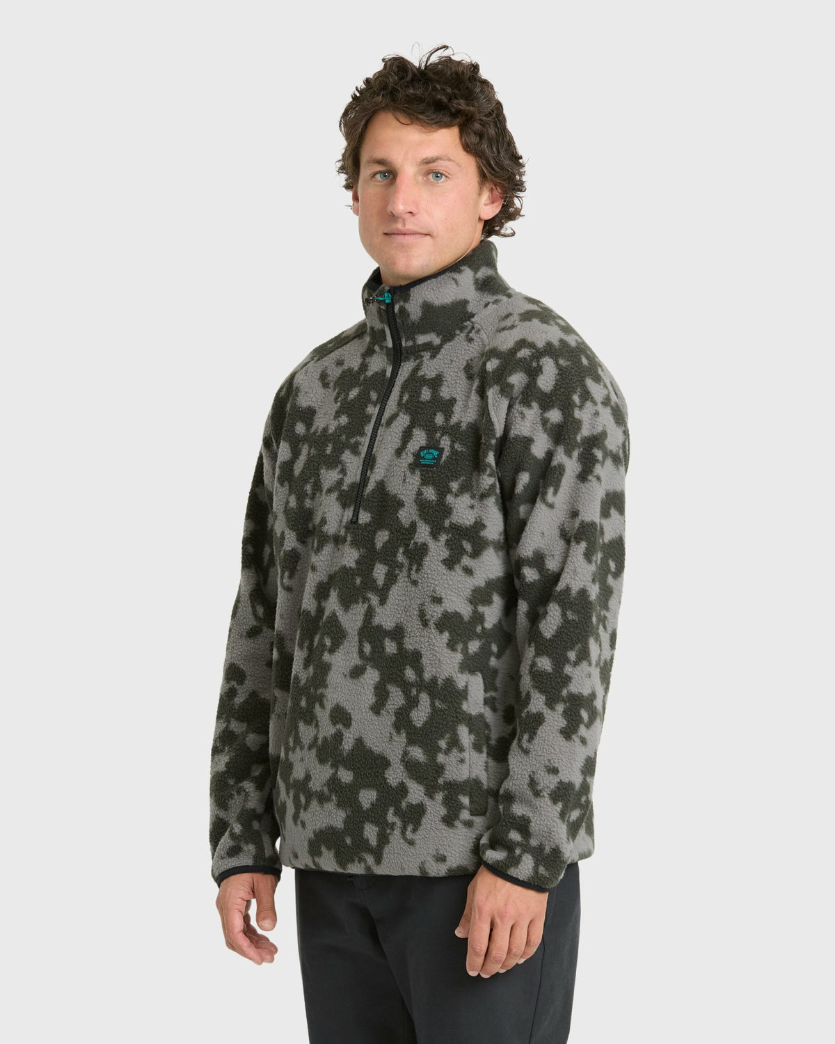 Billabong Men's A\/Div Boundary Mock Neck Half-Zip Sweatshirt - Black