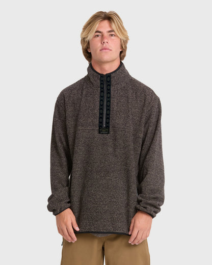 Billabong Men's Frontier Mockneck Quarter-Zip Fleece - Black