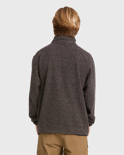 Billabong Men's Frontier Mockneck Quarter-Zip Fleece - Black