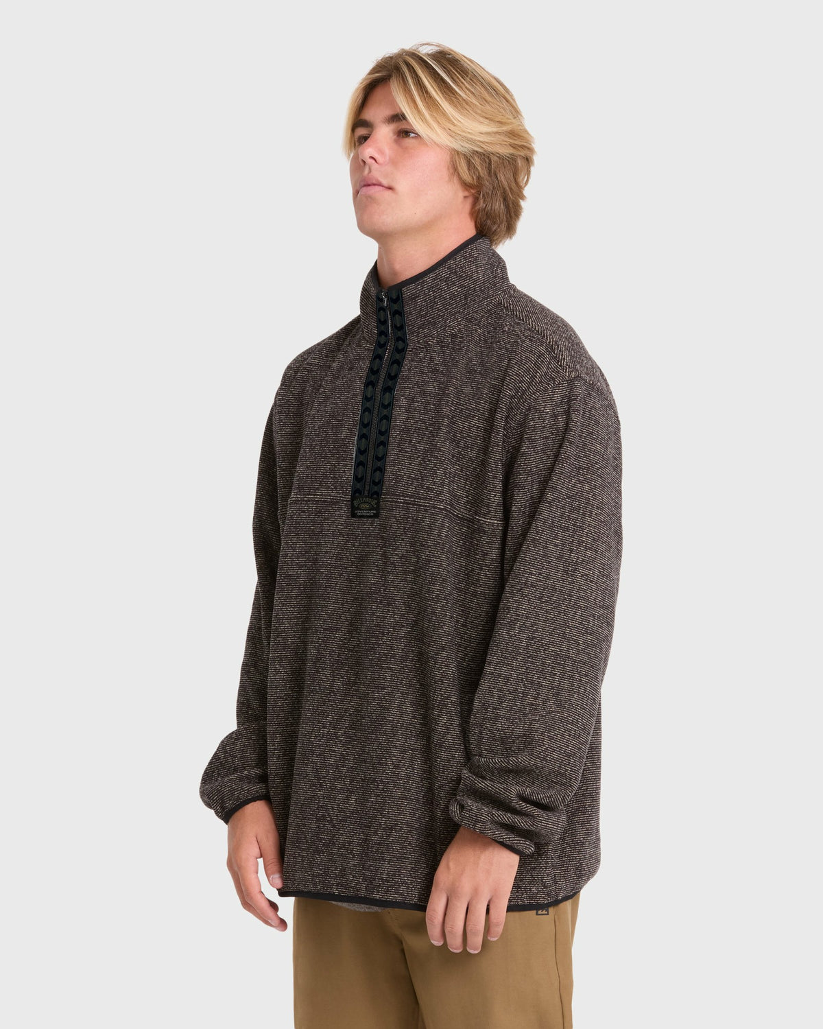 Billabong Men's Frontier Mockneck Quarter-Zip Fleece - Black