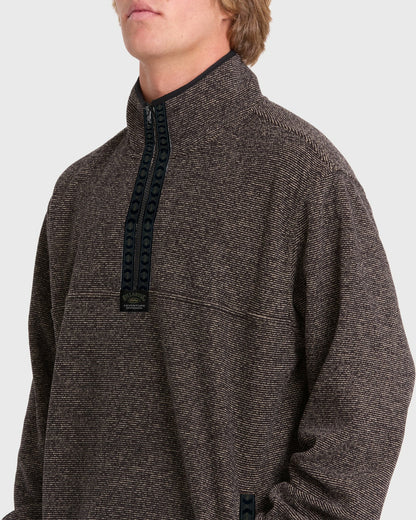 Billabong Men's Frontier Mockneck Quarter-Zip Fleece - Black