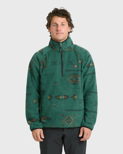 Billabong Men's A\/Div Boundary Mock Neck Half-Zip Sweatshirt - Smoke Pine