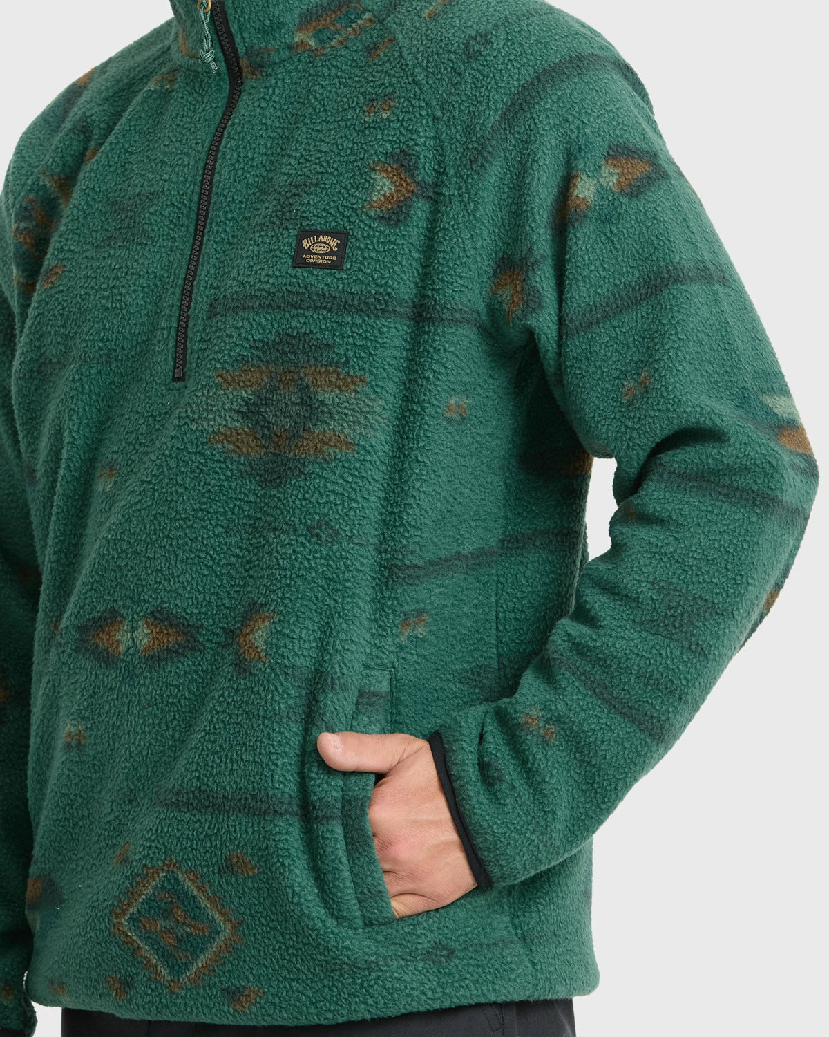 Billabong Men's A\/Div Boundary Mock Neck Half-Zip Sweatshirt - Smoke Pine