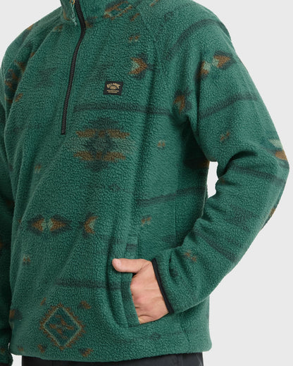 Billabong Men's A\/Div Boundary Mock Neck Half-Zip Sweatshirt - Smoke Pine