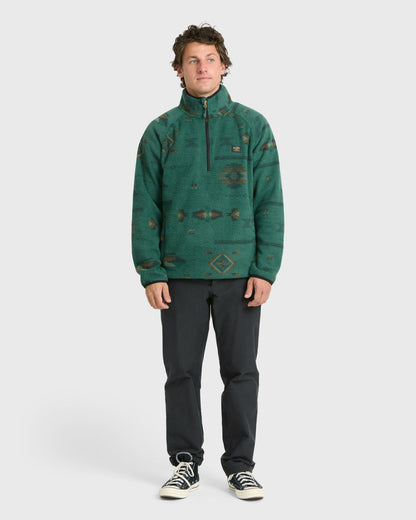 Billabong Men's A\/Div Boundary Mock Neck Half-Zip Sweatshirt - Smoke Pine