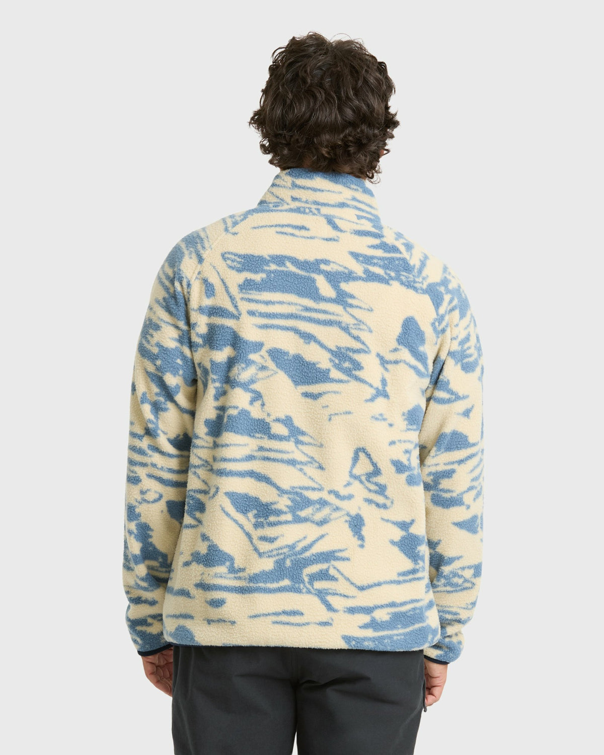 Billabong Men's A\/Div Boundary Mock Neck Half-Zip Sweatshirt - Sand Khaki