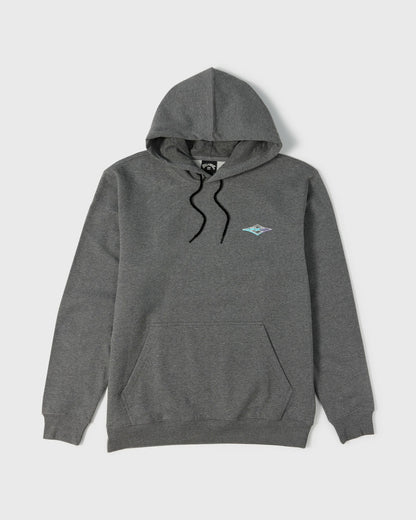 Billabong Men's Crayon Wave Pullover Hoodie - Dark Gray Heather