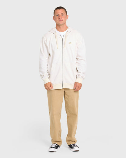 Billabong Men's All Day Zip-Up Hoodie - Light Gray Heather