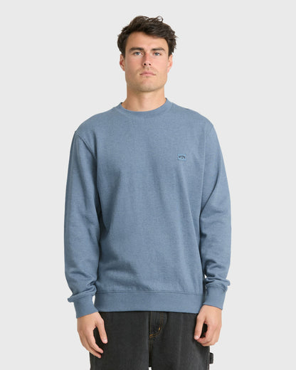 Billabong Men's All Day Crewneck Sweatshirt - China Blue