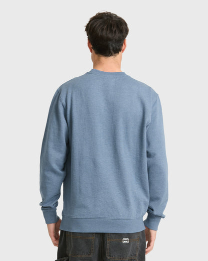 Billabong Men's All Day Crewneck Sweatshirt - China Blue