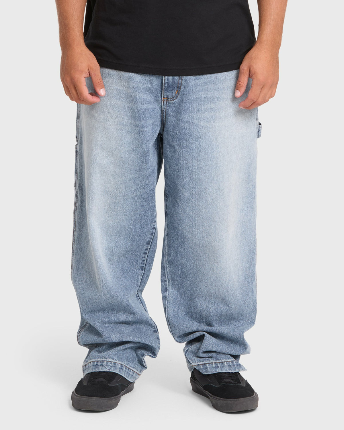 Billabong Men's Bad Dog Carpenter Pants - Bleached Blue Wash