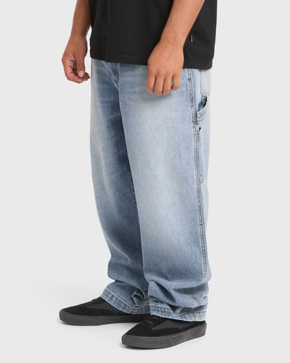 Billabong Men's Bad Dog Carpenter Pants - Bleached Blue Wash