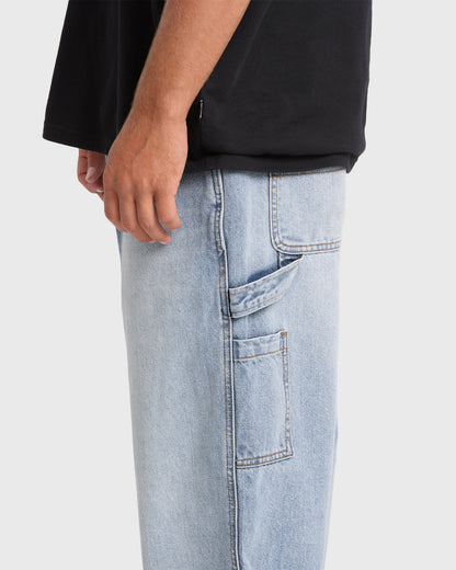 Billabong Men's Bad Dog Carpenter Pants - Bleached Blue Wash