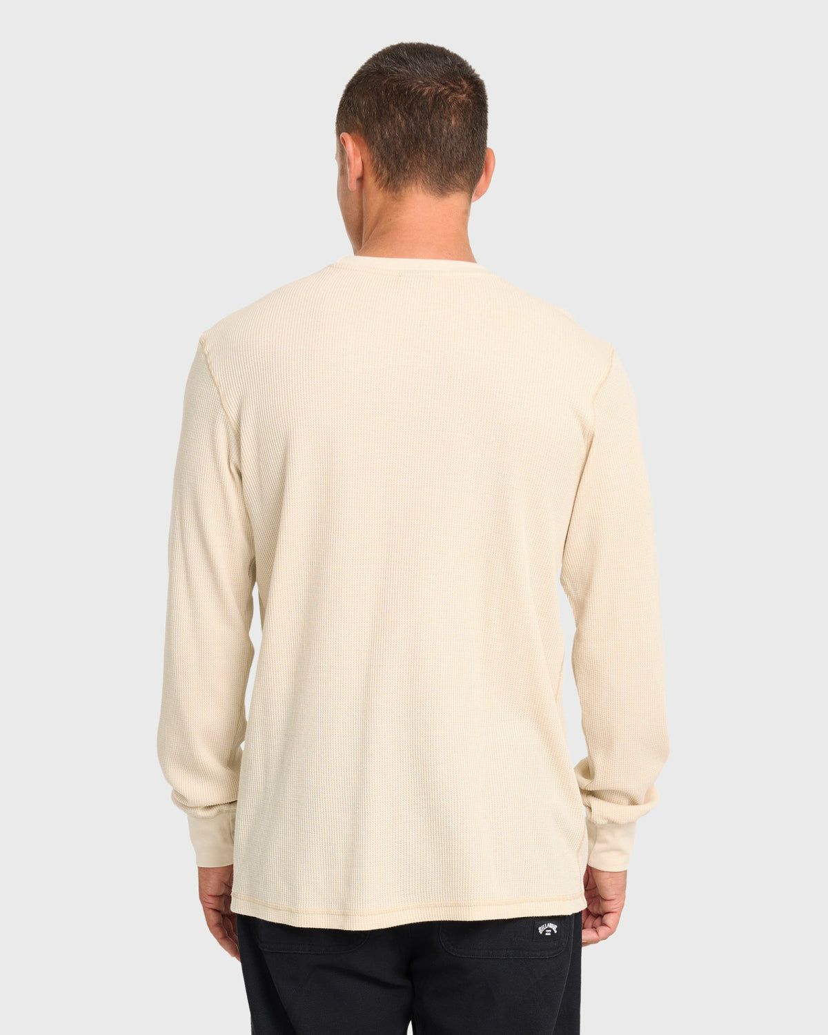 Billabong Men's Essential Thermal Long Sleeve Knit Tee - Oatmeal