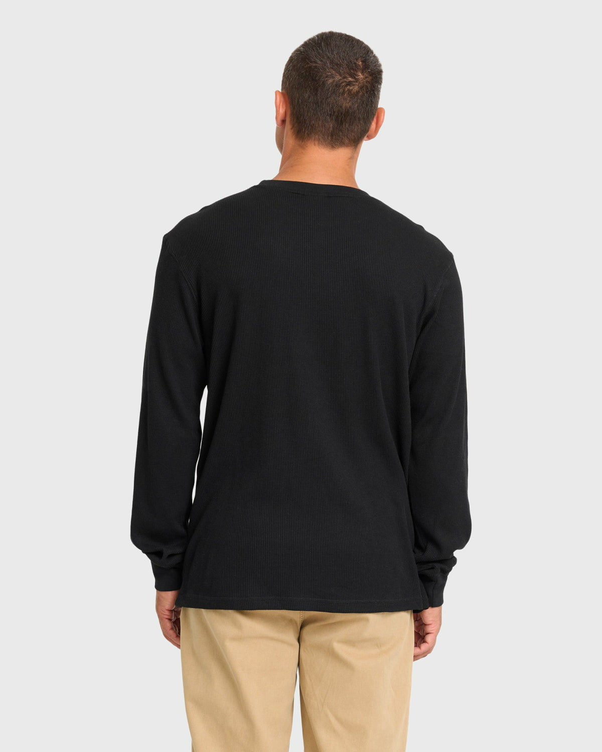 Billabong Men's Essential Thermal Long Sleeve Knit Tee - Black