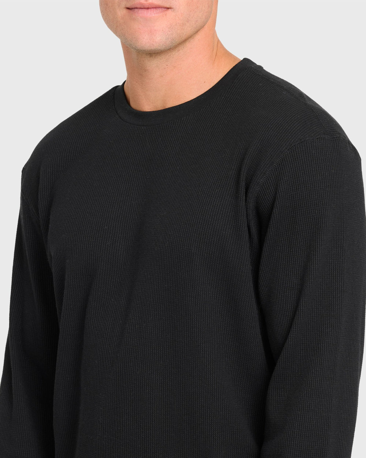 Billabong Men's Essential Thermal Long Sleeve Knit Tee - Black