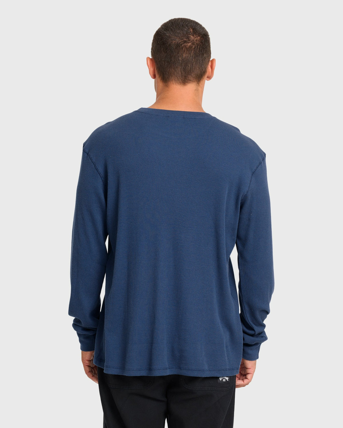 Billabong Men's Essential Thermal Long Sleeve Knit Tee - Dark Denim