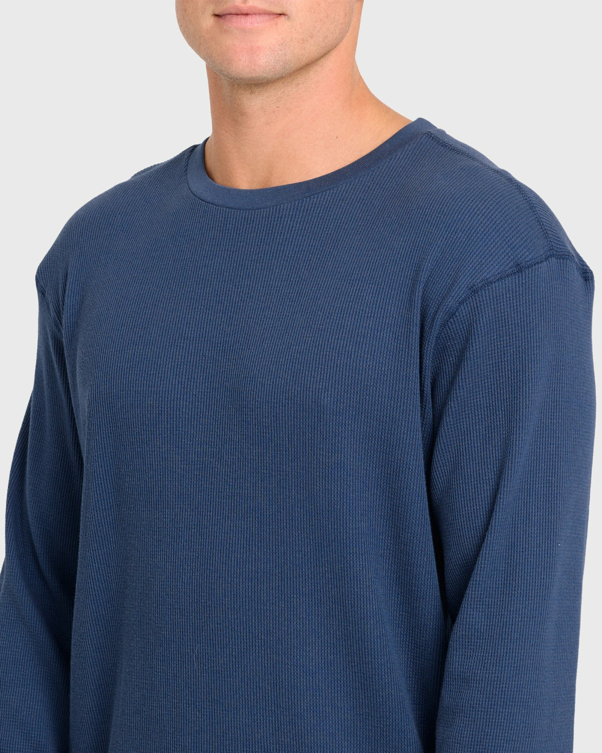 Billabong Men's Essential Thermal Long Sleeve Knit Tee - Dark Denim