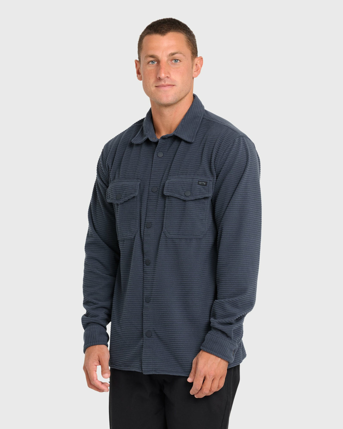 Billabong Men's Adventure Division Ridge Long Sleeve Fleece Overshirt - Blue Graphite