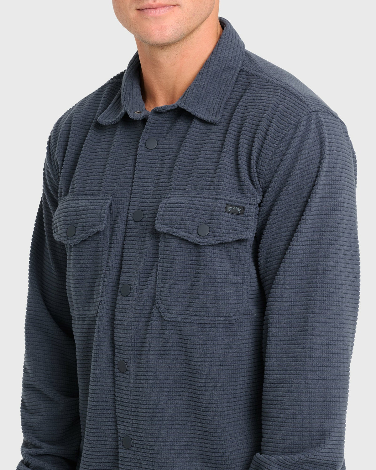 Billabong Men's Adventure Division Ridge Long Sleeve Fleece Overshirt - Blue Graphite