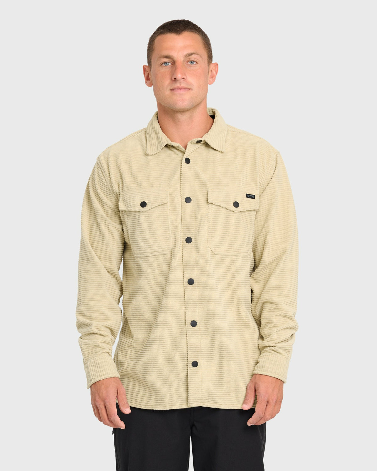 Billabong Men's Adventure Division Ridge Long Sleeve Fleece Overshirt - Sand Khaki