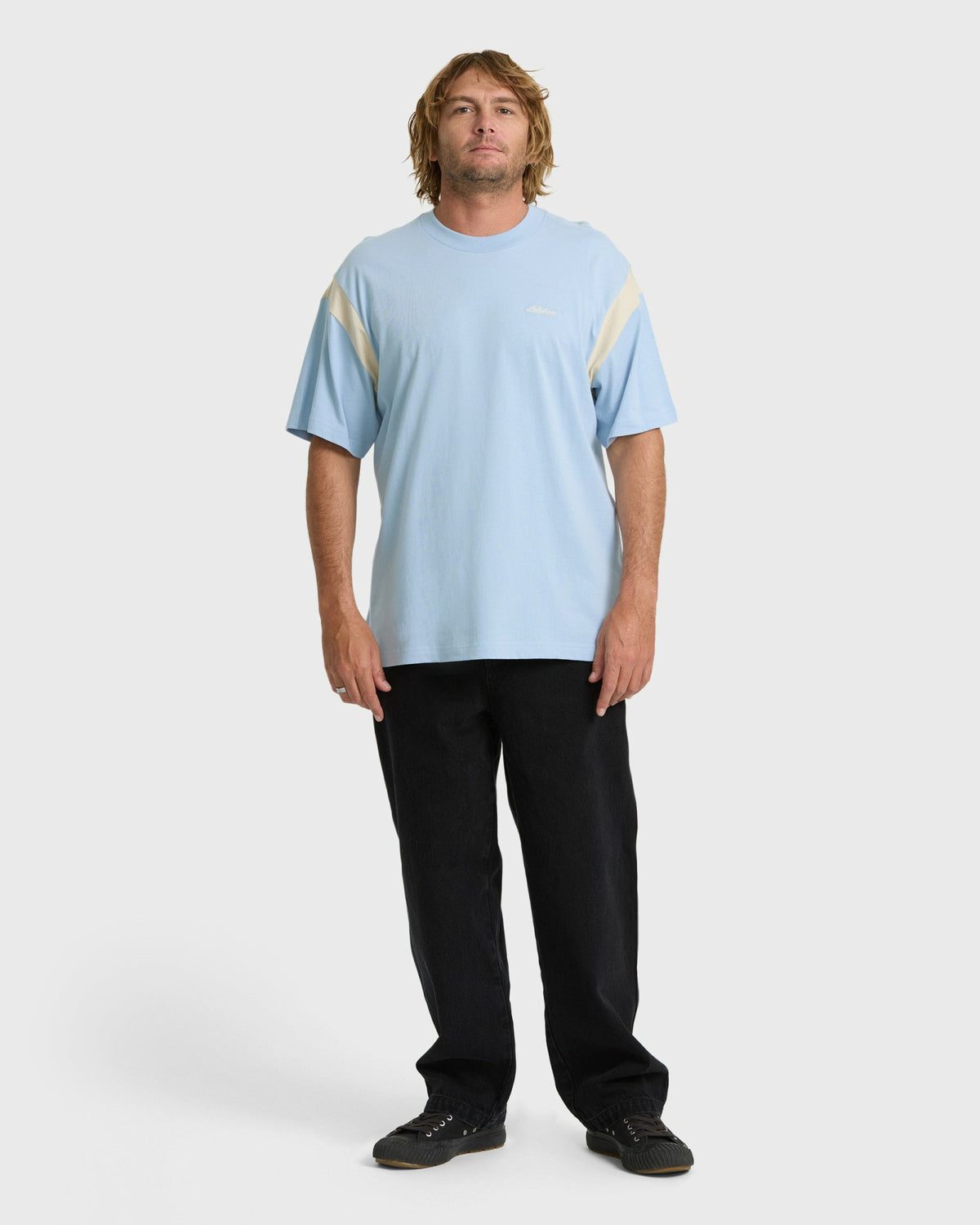 Billabong Men's Highway Garage Short Sleeve Knit T-Shirt - Blue Smoke