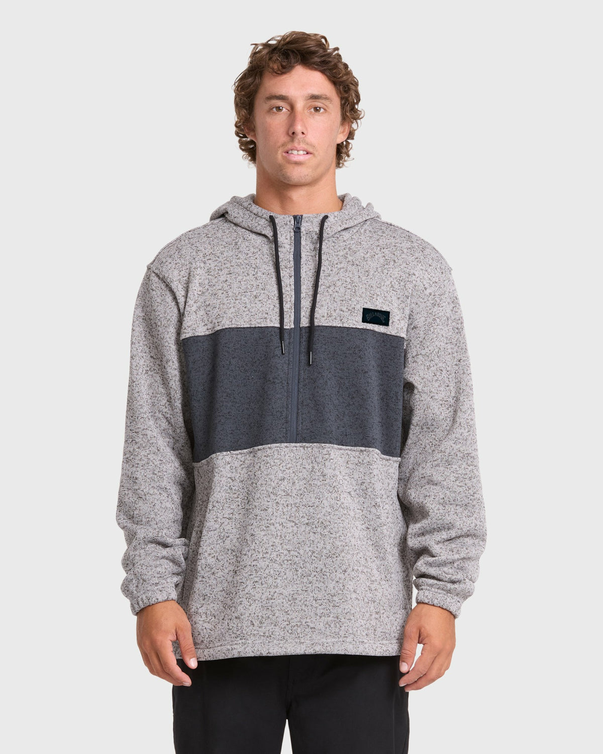 Billabong Men's Adventure Division Boundary Pullover Quarter Zip Hoodie - Alloy