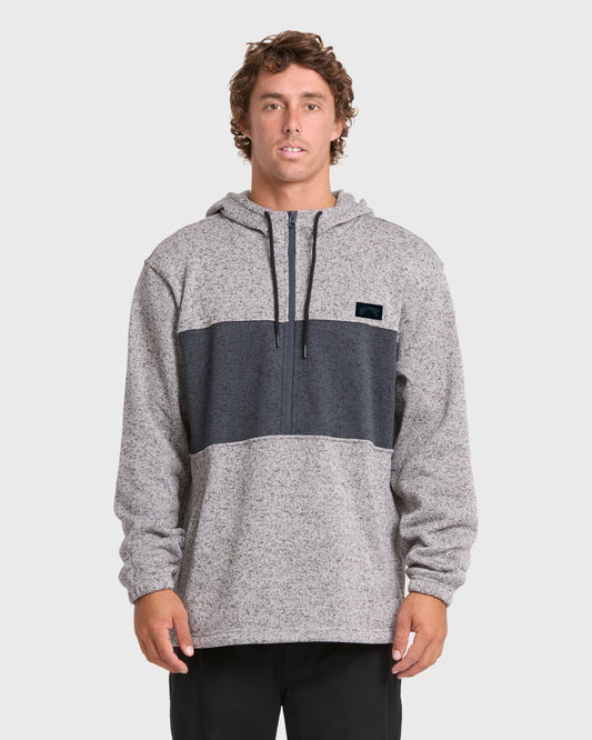 Billabong Men's Adventure Division Boundary Pullover Quarter Zip Hoodie - Alloy