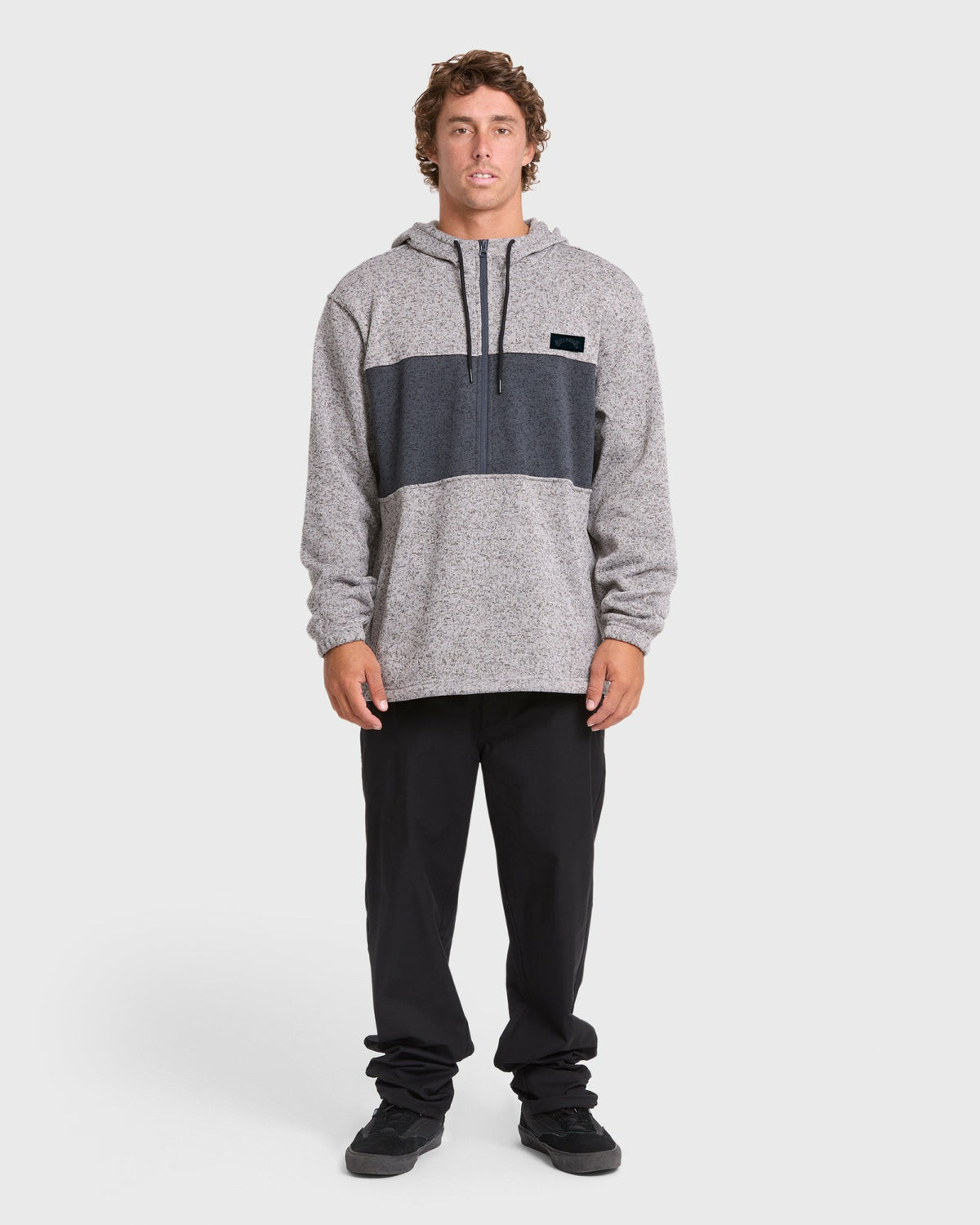 Billabong Men's Adventure Division Boundary Pullover Quarter Zip Hoodie - Alloy