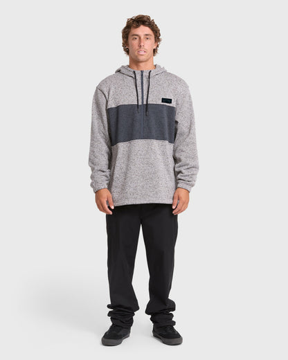 Billabong Men's Adventure Division Boundary Pullover Quarter Zip Hoodie - Alloy