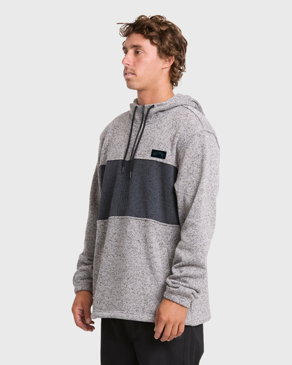Billabong Men's Adventure Division Boundary Pullover Quarter Zip Hoodie - Alloy