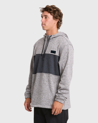 Billabong Men's Adventure Division Boundary Pullover Quarter Zip Hoodie - Alloy