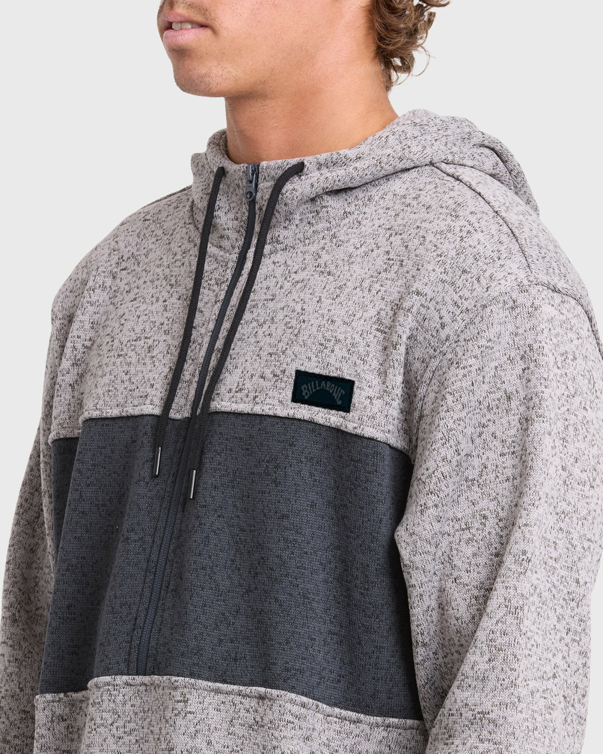 Billabong Men's Adventure Division Boundary Pullover Quarter Zip Hoodie - Alloy