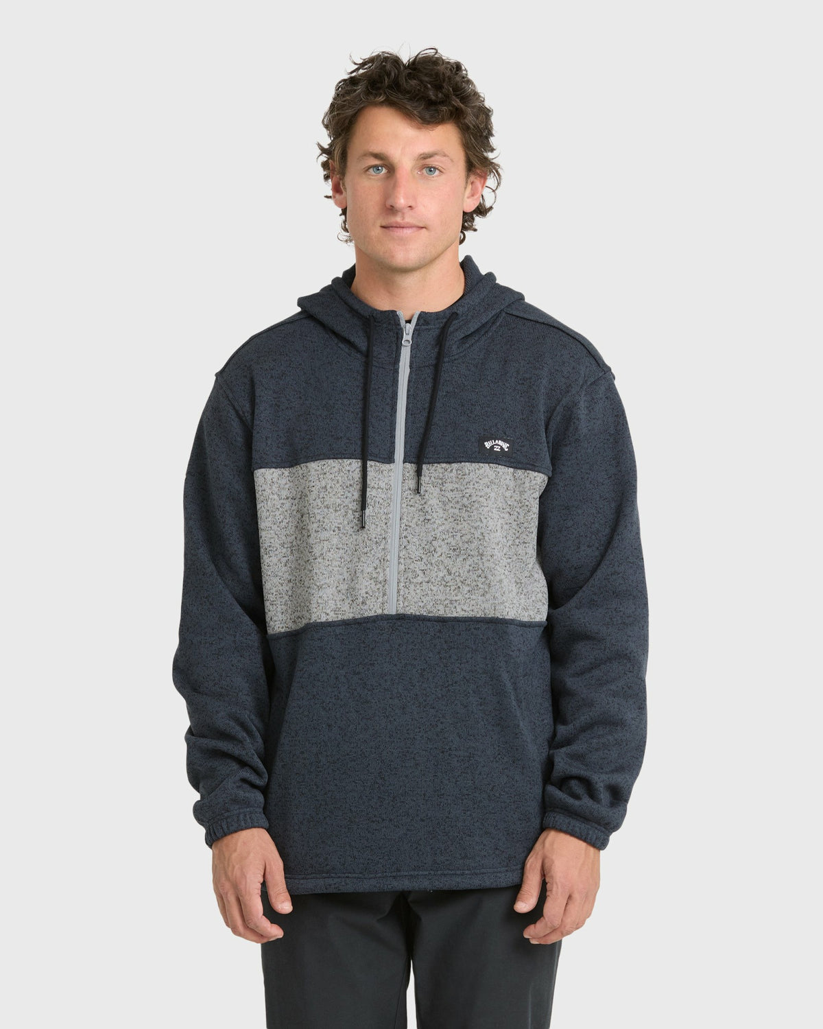 Billabong Men's Adventure Division Boundary Pullover Quarter Zip Hoodie - True Navy