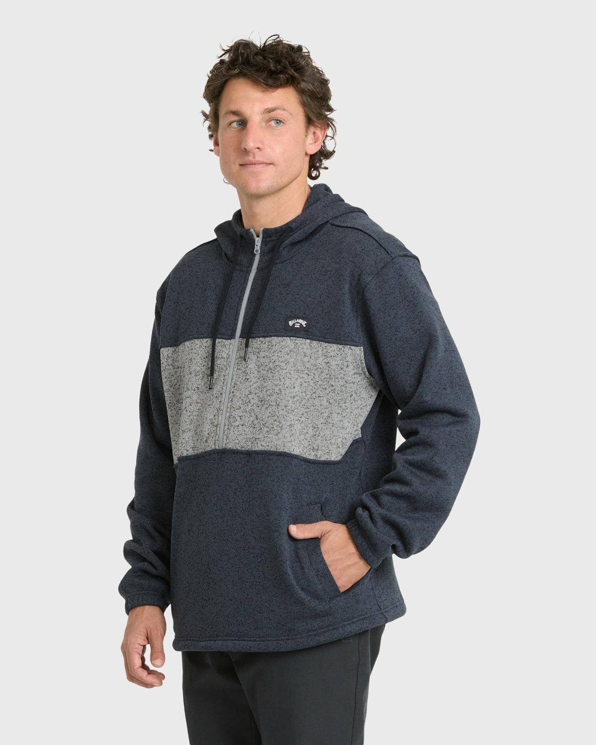 Billabong Men's Adventure Division Boundary Pullover Quarter Zip Hoodie - True Navy