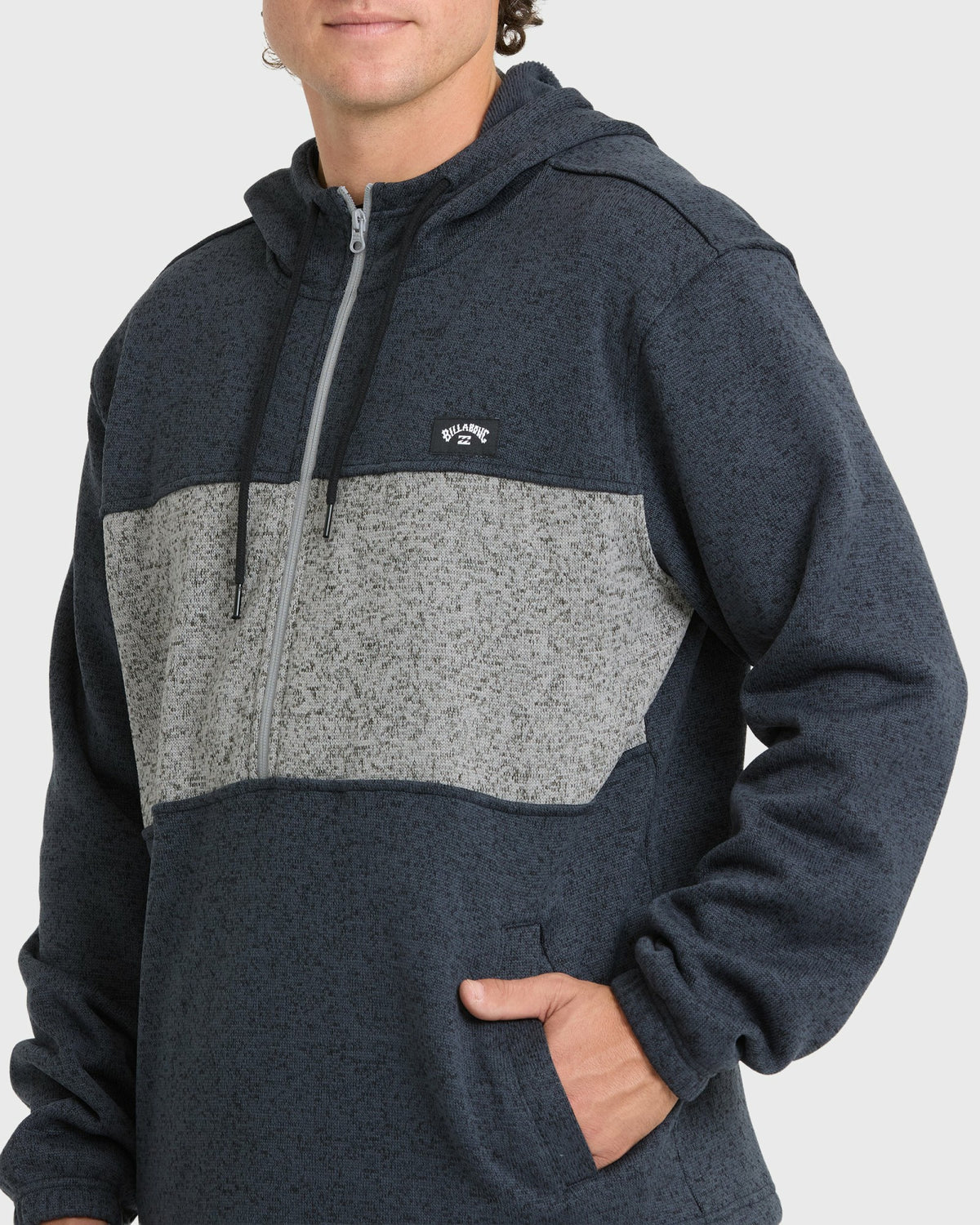 Billabong Men's Adventure Division Boundary Pullover Quarter Zip Hoodie - True Navy