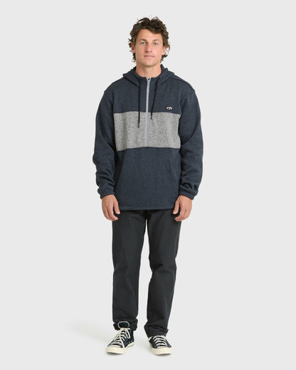 Billabong Men's Adventure Division Boundary Pullover Quarter Zip Hoodie - True Navy