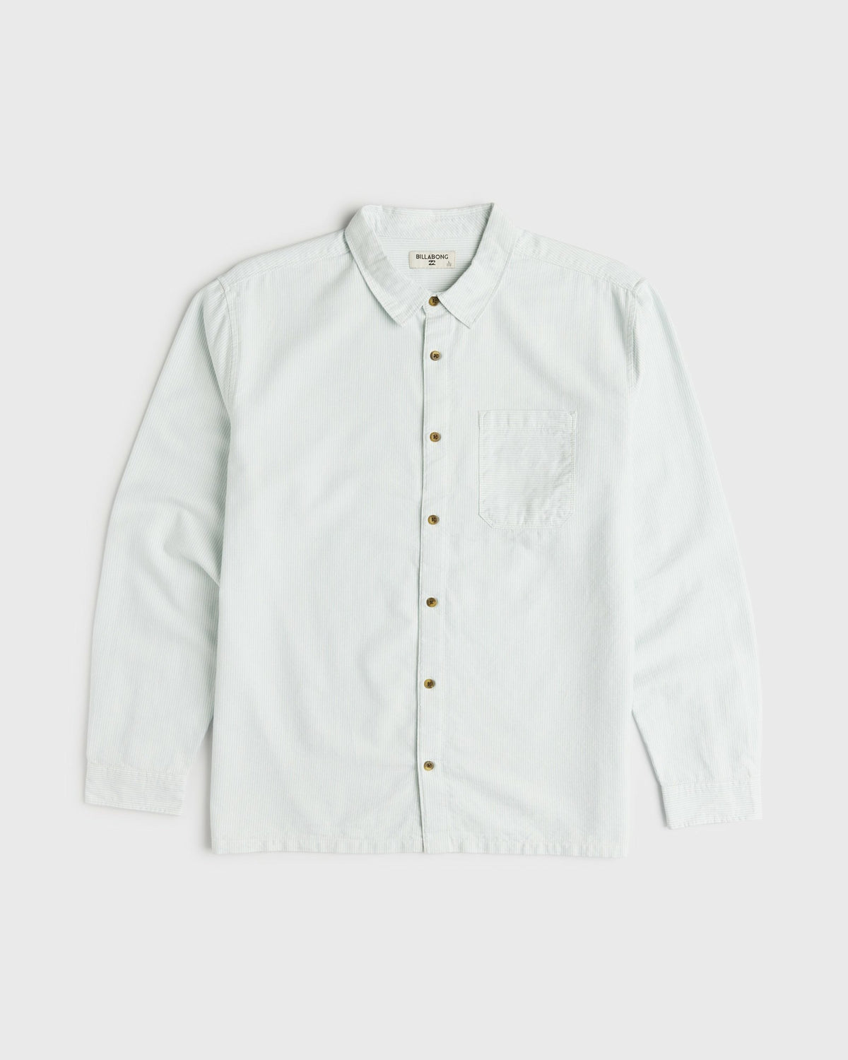 Billabong Men's Garage Post Up Long Sleeve Oxford Shirt - Blue Smoke