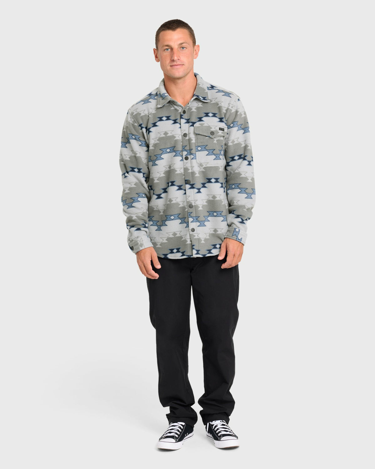 Billabong Men's Furnace Long Sleeve Flannel Shirt - Alloy