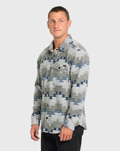 Billabong Men's Furnace Long Sleeve Flannel Shirt - Alloy