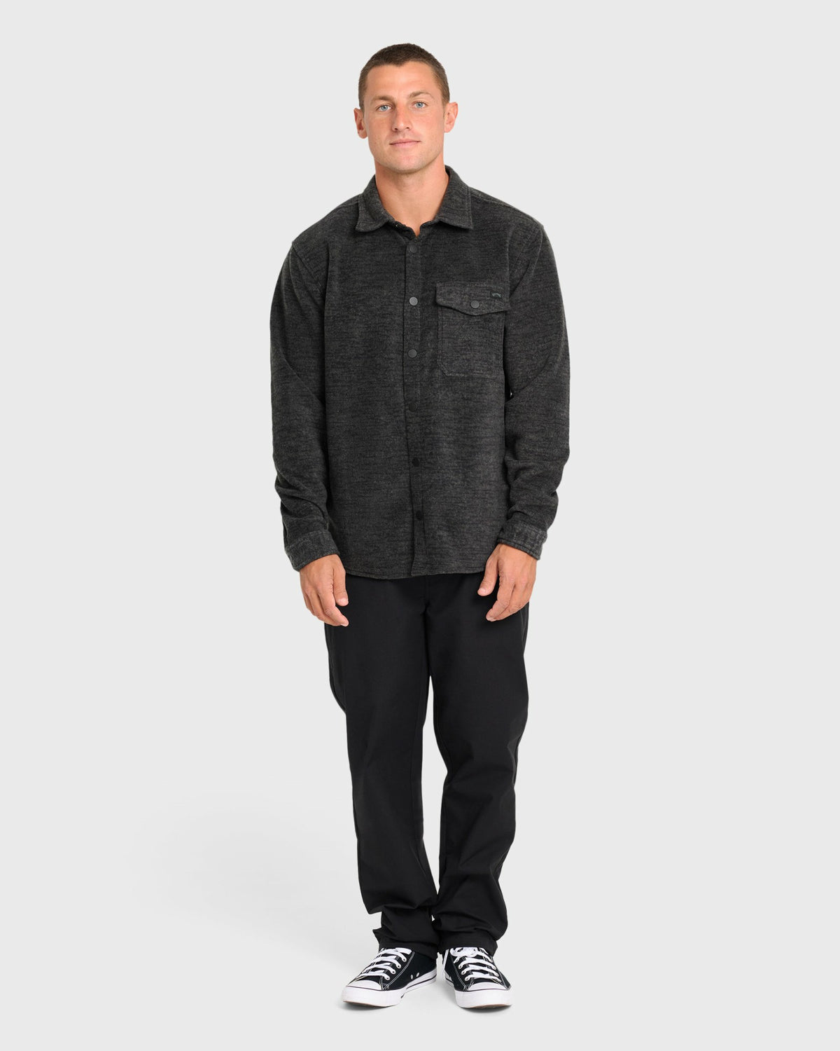 Billabong Men's Furnace Long Sleeve Flannel Shirt - Black