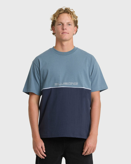 Billabong Men's Spec 73 Legacy Short Sleeve Cotton T-Shirt - Dusty Blue