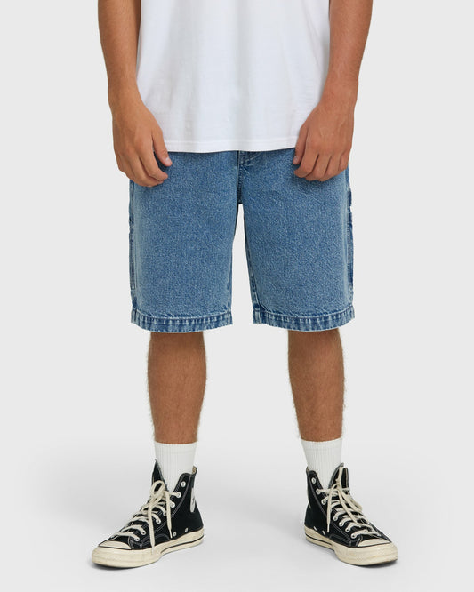 Billabong Men's Bad Dog 22\" Denim Shorts - Faded Denim