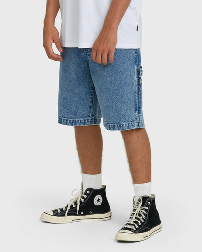 Billabong Men's Bad Dog 22\" Denim Shorts - Faded Denim