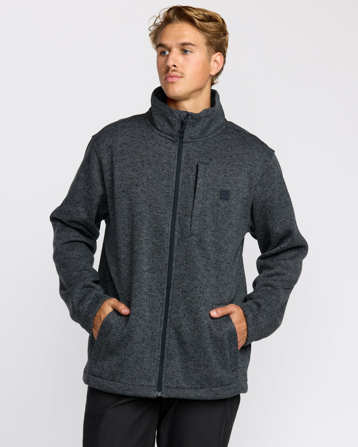 Billabong Men's Boundary Mock Neck Zip Sweatshirt - Navy