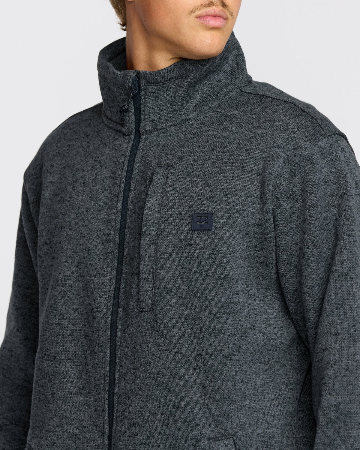 Billabong Men's Boundary Mock Neck Zip Sweatshirt - Navy