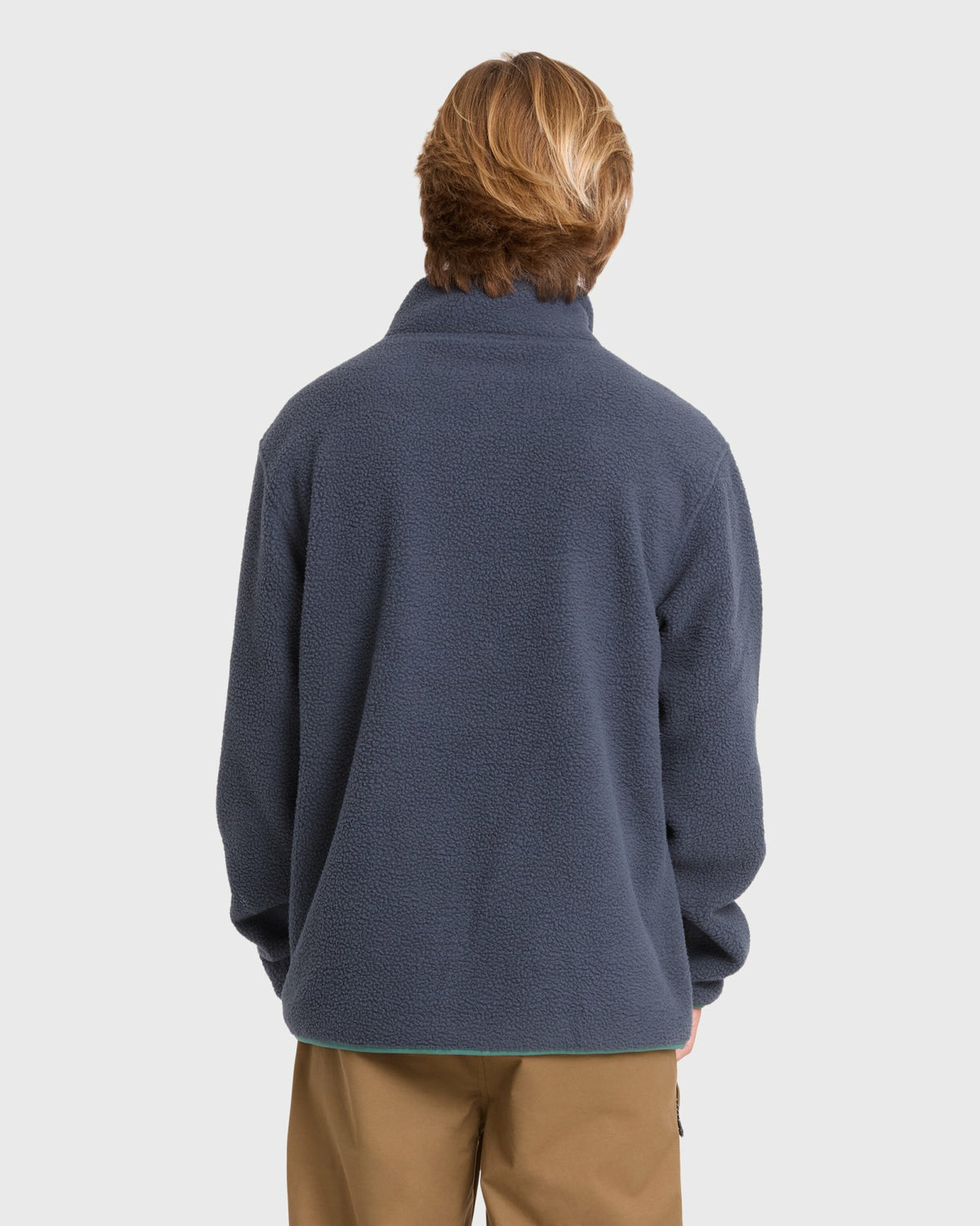 Billabong Men's Alpine Mock Neck Full-Zip Fleece - Blue Graphite