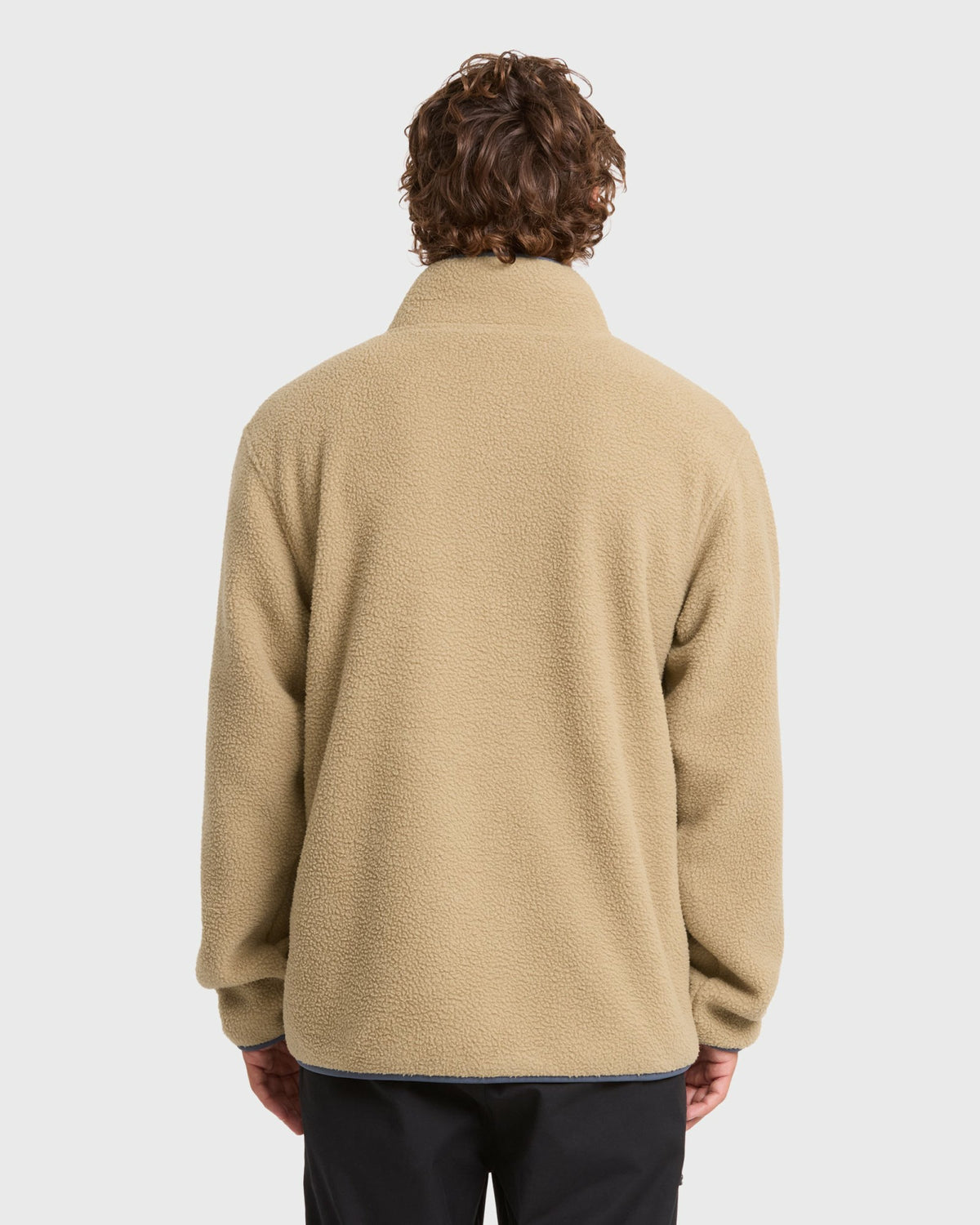 Billabong Men's Alpine Mock Neck Full-Zip Fleece - Pale Khaki