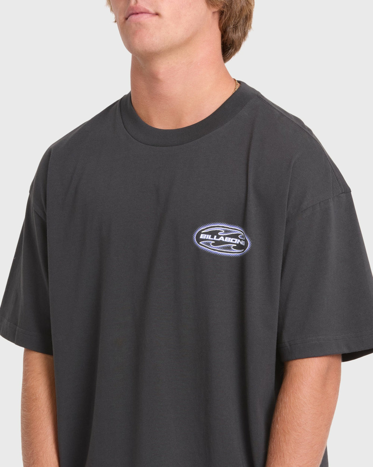 Billabong Men's Bad Dog OG Short Sleeve Cotton T-Shirt - Washed Black