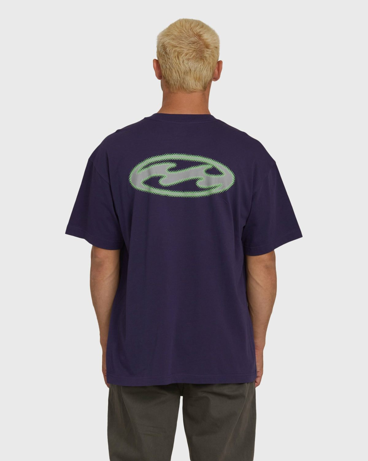 Billabong Men's Bad Dog Tonedawg OG Short Sleeve Knit T-Shirt - Purple Velvet